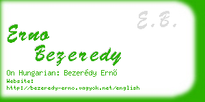 erno bezeredy business card