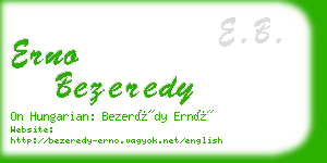 erno bezeredy business card